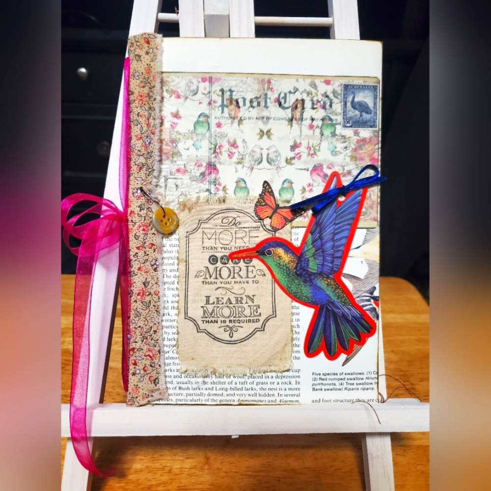 🙏 HAND CRAFTED bookpage folder folio with 20 pieces of notepaper